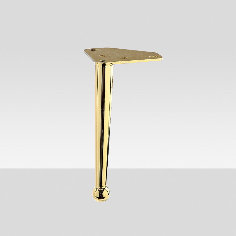 circular cone titanium 200mm I type gold sofa bed chair cabinet iron leg for furniture fittings