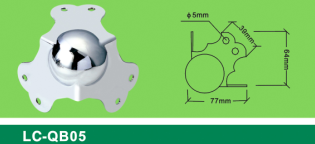 LC-QB05 new right angle ball corner,box sofa corner Flight case hardware
