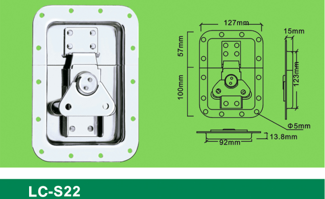 LC-S22 Big flat Latch,Flight case road case hardware