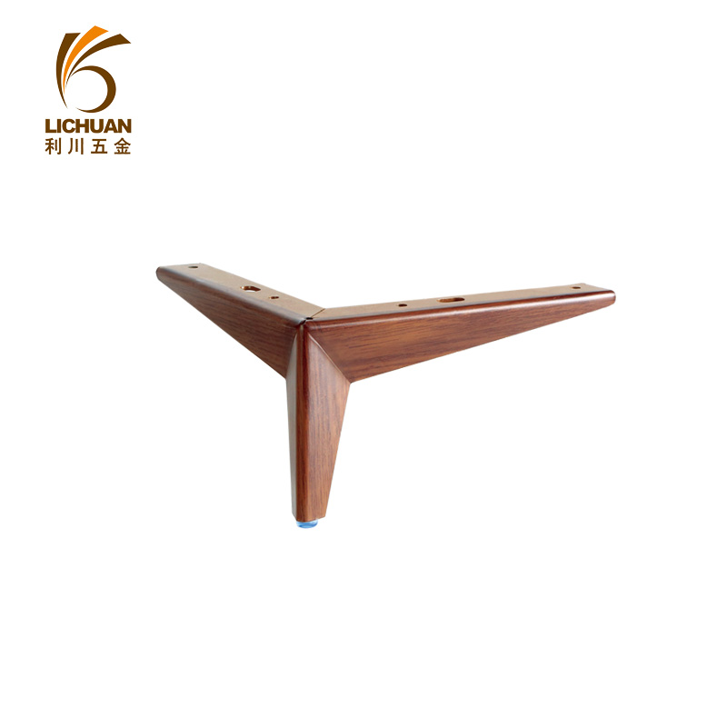 Wood Grain Y Shape 3 Star Metal Sofa Table Legs For Furniture