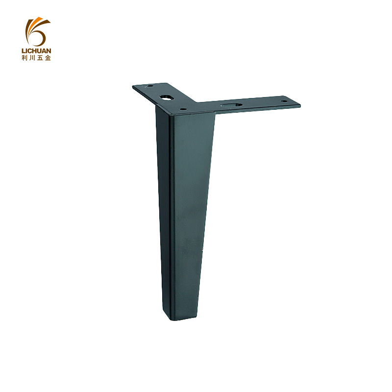 black 200mm metal modern sofa leg