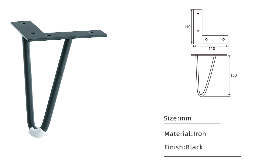 Metal Black Furniture Table legs