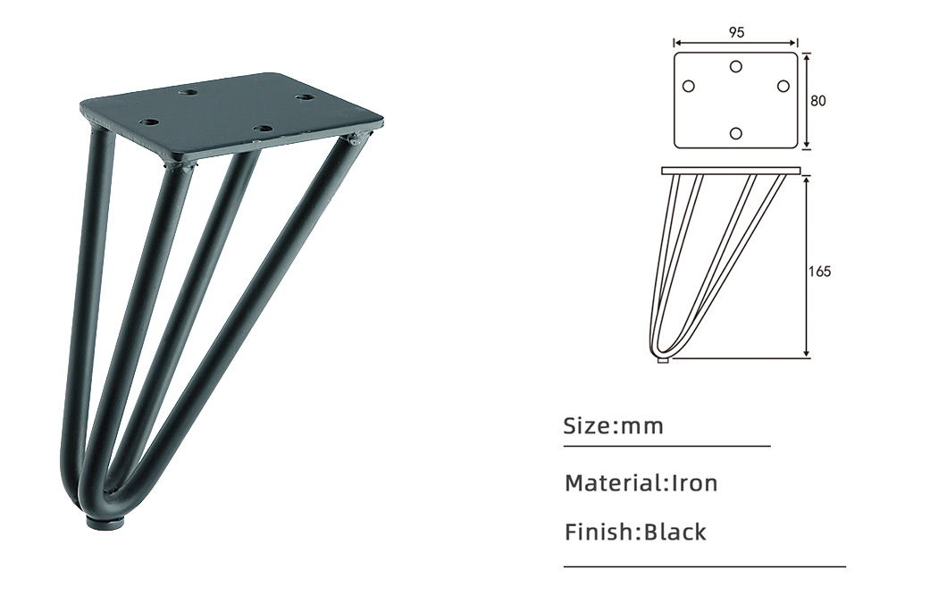 Metal Black Furniture Table legs