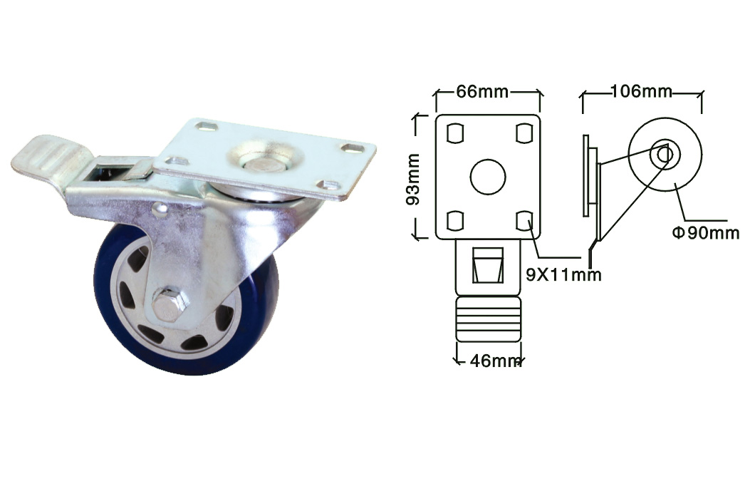 adjustable caster wheels