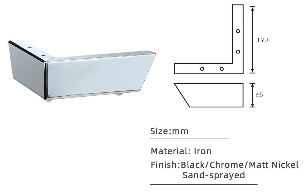 sofa leg base stainless steel